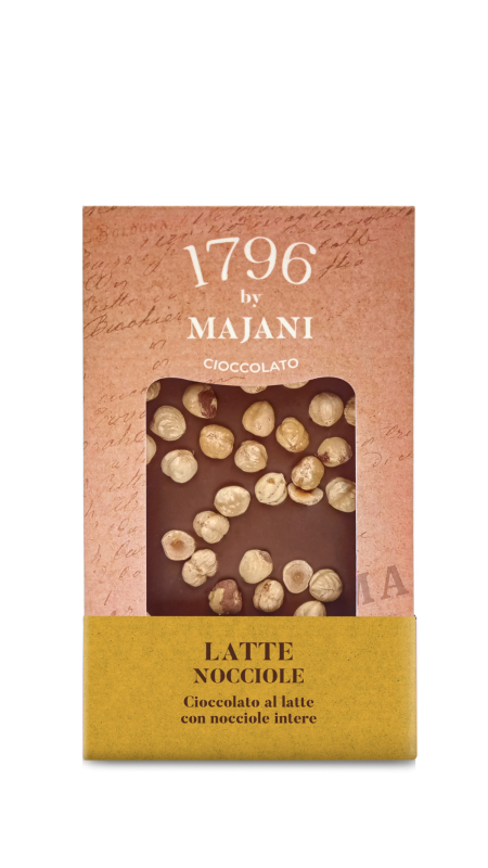 Mléčná čokoláda s kousky lískových ořechů od Majani